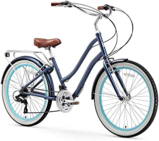 sixthreezero EVRYjourney Women's 21-Speed Step-Through Hybrid Cruiser Bicycle, 26