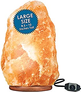 Large Himalayan Rock Salt Lamp Pink Crystal Natural Authentic Hand Carved Decor Lighting Dimmable 