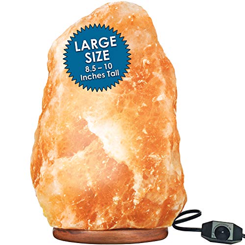 Large Himalayan Rock Salt Lamp Pink Crystal Natural Authentic Hand Carved Decor Lighting Dimmable 