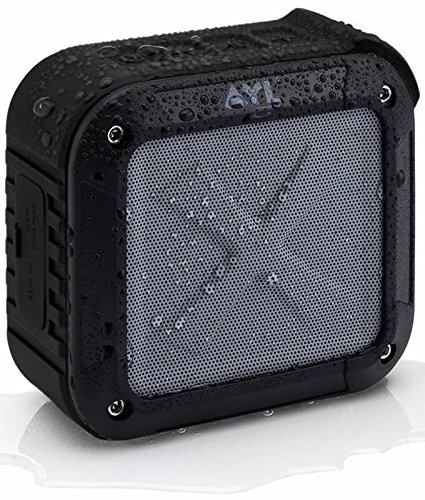 Portable Outdoor Waterproof Bluetooth Speaker- Wireless 10 Hour Rechargeable Battery Life, Powerful 5W Audio Driver, Pairs Easily to All Bluetooth Devices, Phones, Tablets, Computers, Soundfit (Black)