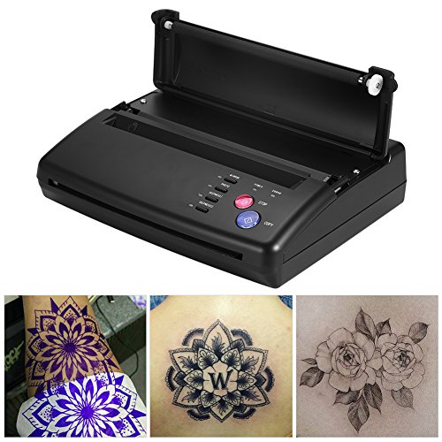 Tattoo Machine Copier, Copier Professional Tattoo Machine A5-A4 Thermal Transfer Printer Stencil Copier Tatoo for Paper Printer(Black)