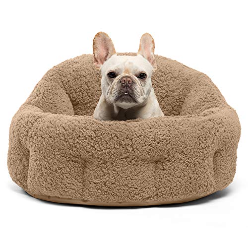 Best Friends by Sheri OrthoComfort Deep Dish Cuddler - Self-Warming Cat and Dog Bed Cushion for Joint-Relief and Improved Sleep - Machine Washable, Waterproof Bottom - For Pets Up to 25lbs