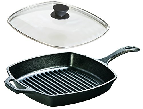 Lodge Seasoned Cast Iron Cookware Set - Square Grill Pan