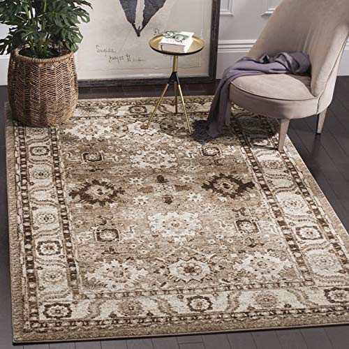 Safavieh Vintage Hamadan Collection VTH214T Oriental Antiqued Taupe Area Rug (8' x 10')