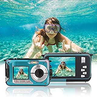 Waterproof Underwater Digital Cameras for Snorkeling,Underwater Cameras Waterproof Cameras Digital with Selfie Dual Screen -Travel,Holiday,Snrokeling