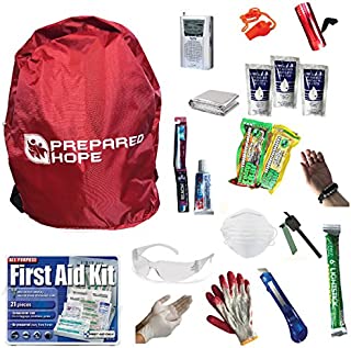 Prepared Hope ESSENTIALS Emergency Survival Kit for Camping, Hiking, and Bug-Outs with Backpack Included