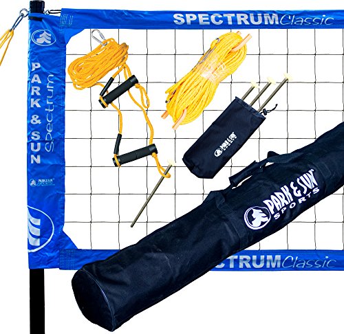 Park & Sun Sports Spectrum Classic Outdoor Volleyball Net System, Blue