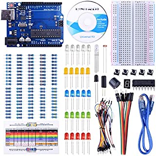 UNIROI Starter Kit Tutorial and UNO R3 Compatible with Arduino IDE Projects, Suitable for Arduino Beginners to Learn,Included CD Tutorial,147 Projects