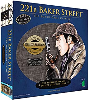 Deluxe 221B Baker Street Board Game - 200 Intriguing Adventures 2-6 Players