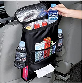 KAFEEK Car Seat Organizer/Auto Seat Back Organizer/Multi-Pocket Travel Storage Bag/Insulated Car Seat Back Drinks Holder Cooler/Storage Bag Cool Wrap Bottle Bag with Mesh Pockets(Heat-Preservation)