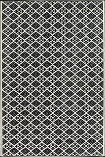 Mad Mats Scotch Indoor/Outdoor Floor Mat, 6 by 9-Feet, Black and White