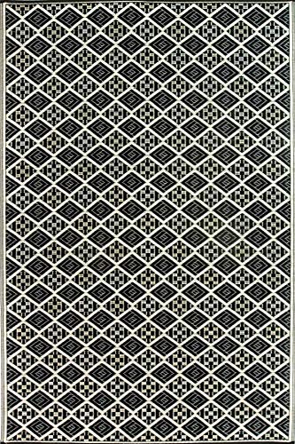 Mad Mats Scotch Indoor/Outdoor Floor Mat, 6 by 9-Feet, Black and White