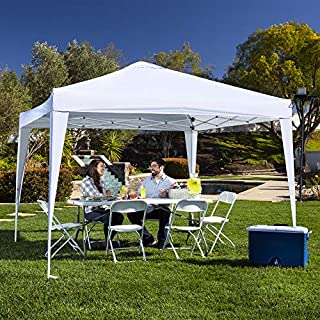 Best Choice Products Outdoor Portable Lightweight Folding Instant Pop Up Gazebo Canopy Shade Tent w/Adjustable Height, Wind Vent, Carrying Bag, 10x10ft - White