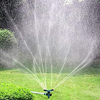 Garden Sprinkler for Yard, Lawn Rotating Sprinklers Adjustable 360 Degree Covering Large Area Up to 3,000 Sq. Ft, for Automatically Watering Irrigation System Leak-Proof, Kids Playtime Outdoor