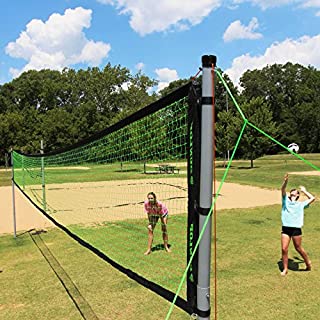 Volleyball Badminton Set Net Portable Adjustable Poles 4 Rackets Kids Family Fun Sports Beach Park Backyard Outdoor