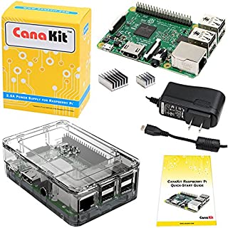 CanaKit Raspberry Pi 3 Kit with Premium Clear Case and 2.5A Power Supply (UL Listed)