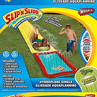 Wham-O Slip'N Slide Hydroplane XL 18' Inflatable Waterslide Game with Large Splash Pool Zone Single Lane | Original Backyard Water Slide | Great for Outdoor Play, Kids & Adults (18 ft Long, 1 Count)