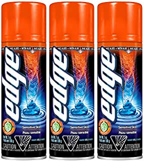 Edge Shave Gel, Sensitive Skin, 7-Ounce Cans - Pack of 3