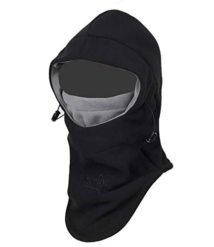 Purjoy Multipurpose Use Thermal Warm Fleece Balaclava Hood Police Swat Ski Bike Wind Stopper Full Face Mask Hats Neck Warmer Outdoor Winter Sports Snowboarding Cap