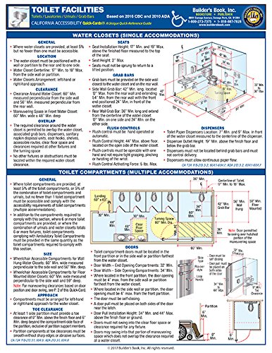 California Accessibility for Toilet Facilities Quick-Card Based on 2016 CBC & 2010 ADA