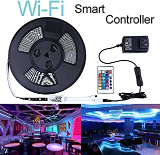 Miheal Led Light Strip,WiFi Wireless Smart Phone Controlled Strip Light Kit 32.8ft 300leds 5050 Waterproof IP65 LED Lights,Compatible with Android and iOS System,Alexa