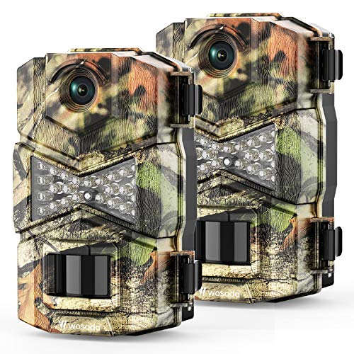 WOSODA2 Pack Trail Game Camera, 16MP 1080P Waterproof Hunting Scouting Cam for Wildlife Monitoring with Night Vision LY123 (2 Pack)