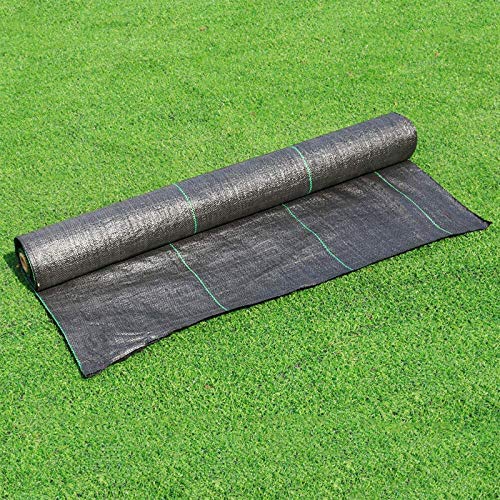 LITA Weed Barrier Control Fabric Ground Cover Membrane Garden Landscape Driveway Weed Block Nonwoven Heavy Duty 125gsm Black (5FT x 100FT)