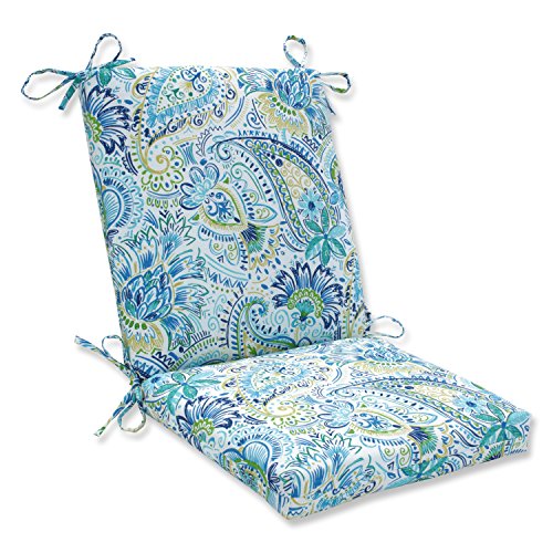 Pillow Perfect Outdoor/Indoor Gilford Baltic Square Corner Chair Cushion, 36.5