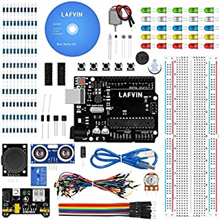 LAFVIN Basic Starter Kit with R3 Controller Board,LED, Resistor,Jumper Wires and Power Supply Compatible with Arduino IDE