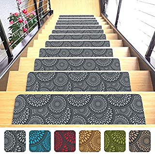 Shape28 Stair Treads Ultra-Thin with Non Slip Rubber Backing 9x26, Gray 7 Pieces