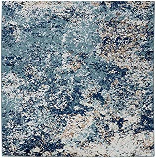 Persian Rugs 6490 Blue 8 x 10 Abstract Modern Area Rug