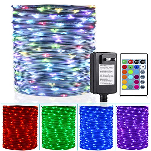 HAHOME 66Ft 200LEDs Color Changing Outdoor String Lights,Multi-Colored