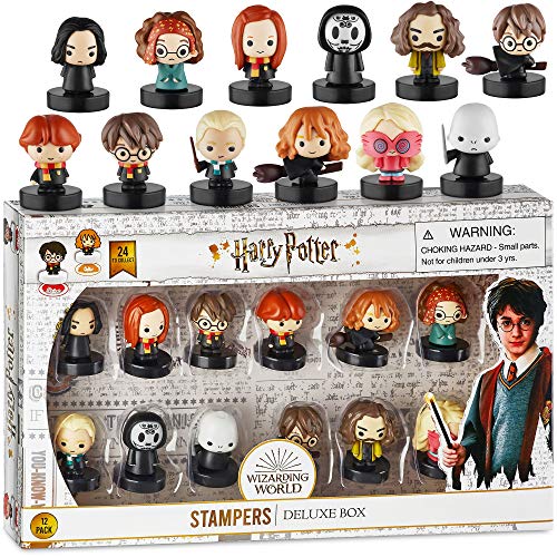 Self-Inking Harry Potter Stampers, Set of 12  Harry Potter Gifts, Collectables, Party Decor, Cake Toppers  Ron Weasley, Hermione Granger, Sybil Trelawney, and More by PMI, 2.5 in. Tall