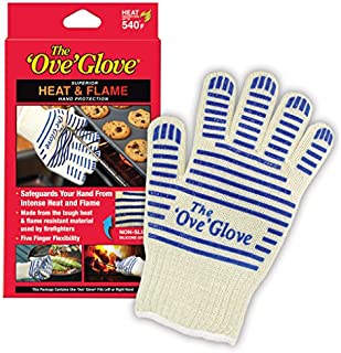 Ove Glove HH501-18 Hot Surface Handler Oven Mitt Glove, Perfect for Kitchen/Grilling, 540 Degree Resistance, As Seen On TV Household Gift, Heat & Flame