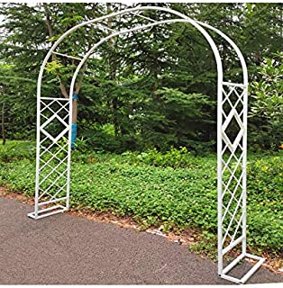 F-XW Rose Garden Arch Metal Arbor Pergola Arbour Trellis Wedding Archway for Climbing Plants Outdoor Garden Lawn Backyard Patio, 87in Wide, 102in Wide, 118in Wide, 134in Wide