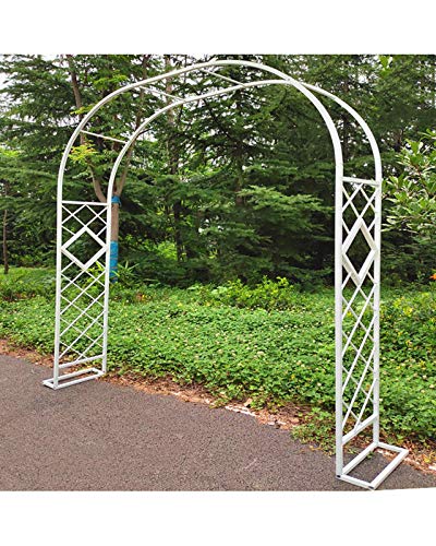 F-XW Rose Garden Arch Metal Arbor Pergola Arbour Trellis Wedding Archway for Climbing Plants Outdoor Garden Lawn Backyard Patio, 87in Wide, 102in Wide, 118in Wide, 134in Wide