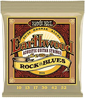 Ernie Ball Earthwood Rock and Blues 80/20 Bronze Acoustic Set with plain G, .010 - .052