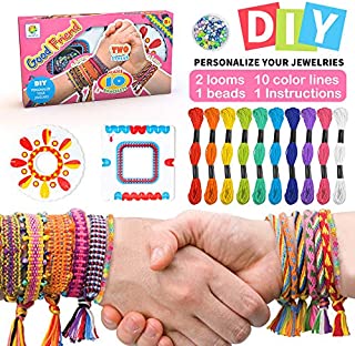 Friendship Bracelet Kit for Girl KidsDIY Bracelet Making Kit for 5-10 Year Old Kid Girls Birthday Gift for 5-12 Year Old Girl Children Charm Bracelets Bead Kit for Girls Birthday Present Age 7 8 9 10