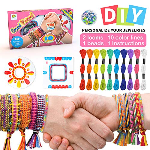 Friendship Bracelet Kit for Girl KidsDIY Bracelet Making Kit for 5-10 Year Old Kid Girls Birthday Gift for 5-12 Year Old Girl Children Charm Bracelets Bead Kit for Girls Birthday Present Age 7 8 9 10