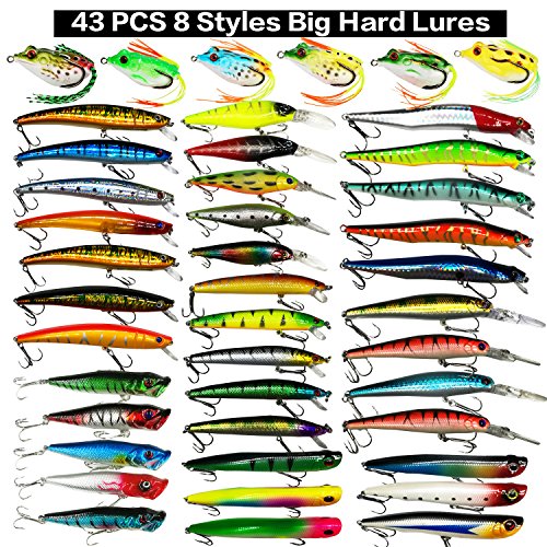 XBLACK Hard Fishing Lure Set Assorted Bass Soft Fishing Lure Kit