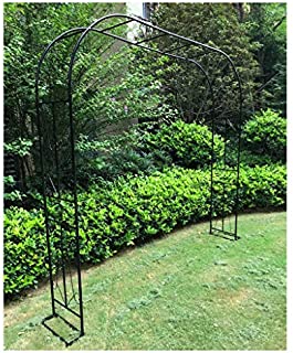 CPPI-1 Metal Garden Arch Arbours Wedding Archway Plant Trellis Rose Arches with Gate