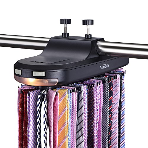 Primode Motorized Tie Rack with LED Lights
