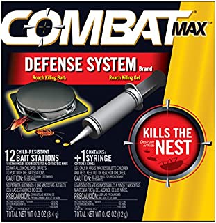 Combat Max Defense System Brand, Small Roach Killing Bait and Gel, 12 Count