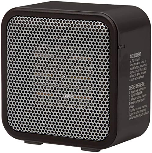 AmazonBasics 500-Watt Ceramic Small Space Personal Mini Heater - Black