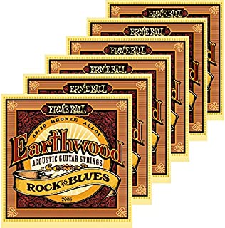 Ernie Ball 2008 Earthwood 80/20 Bronze Rock and Blues Acoustic Guitar Strings 6 Pack