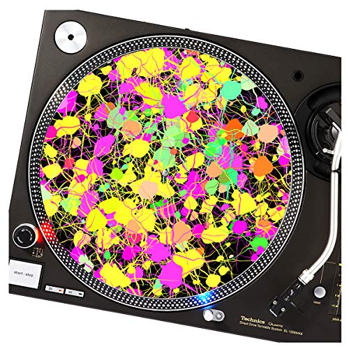 Neon Starfish - GLOW Series DJ Turntable Slipmat (glows under black light)