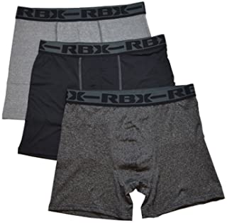 RBX Active Quick Dry 3 Pack Boxer Brief Set Grey Large