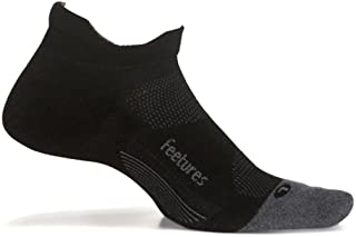 Feetures Elite Max Cushion No Show Tab Black - Size Large