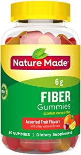 Nature Made Fiber Adult Gummies 90 Count w. 6 g of Inulin Dietary Fiber per serving