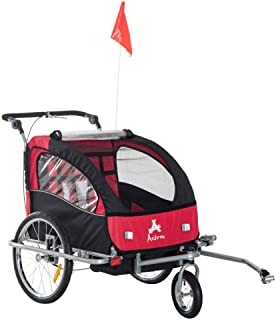 Aosom Elite II 3-in-1 Double Child Bike Trailer/Stroller/Jogger